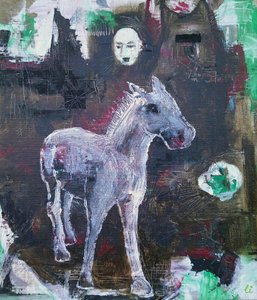 Mysterious White Horse by Li Gessbo