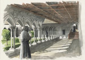Reconstruction of the Cloister at Lanercost Priory by Liam Wales