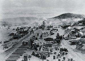 Construction of Railway Line in the Western Territories, USA by Unbekannt Unbekannt