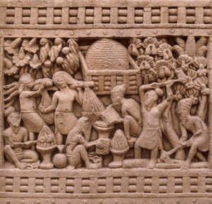 (Detail) East Side of the Stupa I in Sanchi by Unbekannt Unbekannt