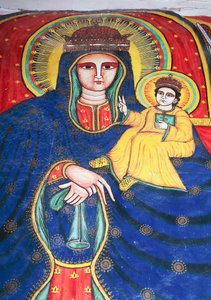Fresco depicting Mary and Child, Church of Our Lady Mary of Zion, Aksum (Unesco World Heritage List) by Unbekannt Unbekannt