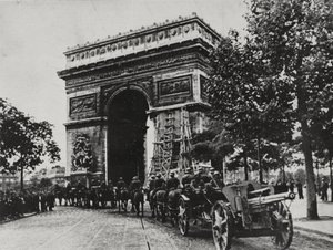 German Troops Parading Down Place de l
