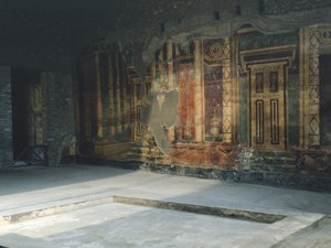 Frescoes with Architectural Motifs in Second Pompeian Style, Roman Villa Poppaea by Unbekannt Unbekannt