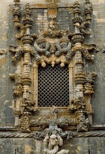 Manueline window of Convent of Order of Christ, Tomar by Unbekannt Unbekannt
