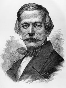Portrait of Massimo Taparelli, Marquess of Azeglio, Italian patriot, politician, writer, and painter who was Prime Minister of Sardinia, engraving