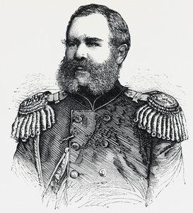 Portrait of Nikolai Obruchev (1830-1904), Russian General, Engraving by Unbekannt Unbekannt