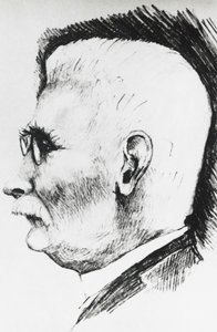 Profile Portrait of Henri Louis Le Chatelier (1850-1936), French Chemist and Metallurgist, Engraving by Unbekannt Unbekannt