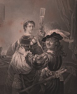 Rembrandt with his wife Saskia