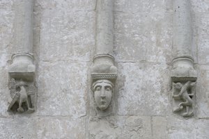 Sculpted Decorations of Church of Intercession of Holy Virgin on Nerl River, Vladimir, Bogolyubovo, Russia by Unbekannt Unbekannt