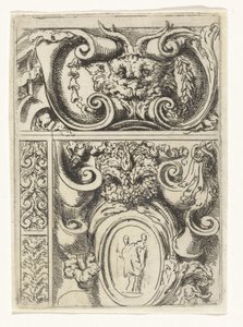 Cartouche with Animal Head and Below a Cartouche with Madonna and Child (Divertimenti di Livio Meus series)