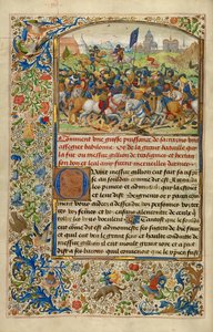 Gillion Defeating King Hector and Gillion Fighting with the Emir of Orbrie by Lieven van Lathem