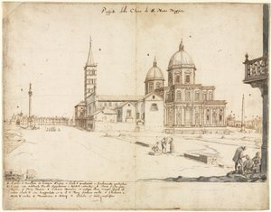 Eighteen Views of Rome: The Basilica of Santa Maria Maggiore by Lievin Cruyl
