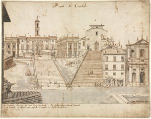 Eighteen Views of Rome: The Campidoglio by Lievin Cruyl