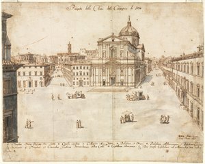 Eighteen Views of Rome: The Church of the Gesù by Lievin Cruyl