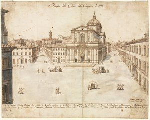 Eighteen Views of Rome: The Church of the Gesù, 1665 by Lievin Cruyl