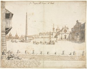 Eighteen Views of Rome: The Piazza del Popolo (1664)