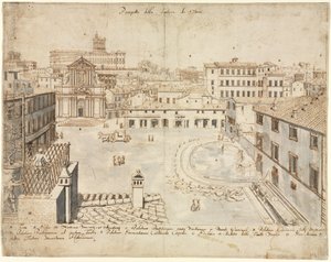 Eighteen Views of Rome: The Trevi Fountain by Lievin Cruyl