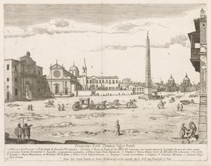 Piazza del Popolo from Prospectus Locurum Urbis Romae Insignium by Lievin Cruyl