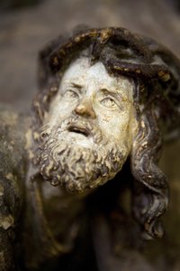 Altar piece, left panel, (detail) The carrying of the Cross