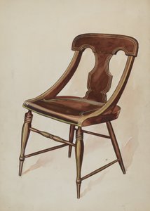 Chair painted, c. 1937 by Lillian Causey