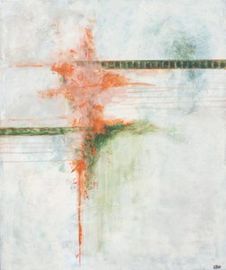 Abstract Orange Green by Lillian Christiansson