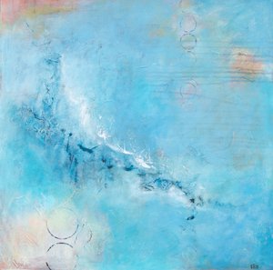 Fluid Blue Abstract by Lillian Christiansson