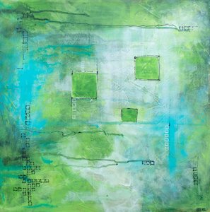 Vibrant Green Geometry by Lillian Christiansson