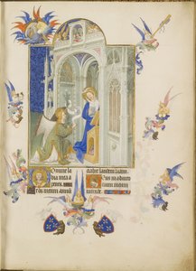 The Annunciation Les Très Riches Heures du duc de Berry by Limbourg Brothers