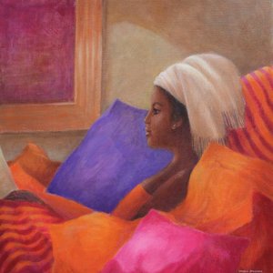 Dorcas Reading by Lincoln Seligman