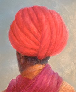 Red Turban Yellow Jacket by Lincoln Seligman