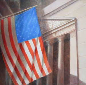 Stars & Stripes, N.Y. Stock Exchange by Lincoln Seligman