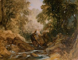 Mountain Stream and Rocks, 19th century
