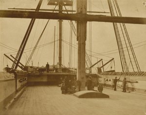 Quarterdeck of HMS “Impregnable”, 1852-1854 by Linnaeus Tripe