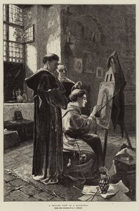 A Private View in a Monastery by Lionel Charles Henley