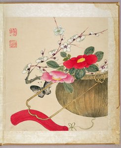 One of a series of paintings of flowers and insects