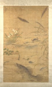 Flowers, fish, and crabs, mid-16th century by Liu Jie