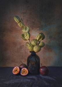 Dark Passion Fruit Still Life