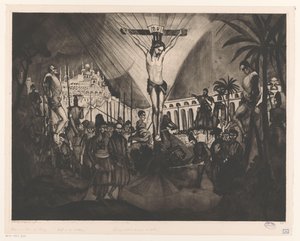 Golgotha II by Lodewijk Schelfhout (signed by artist)
