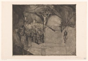Golgotha I by Lodewijk Schelfhout (signed by artist)