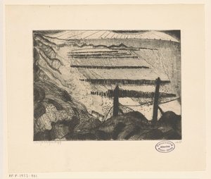 Beach of Domburg by Lodewijk Schelfhout (signed by artist)