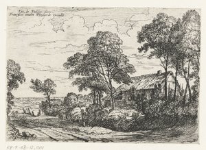 House with a Thatched Roof by Lodewijk de Vadder