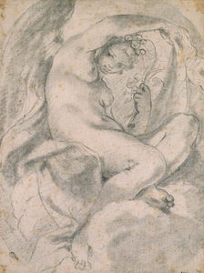 A Nymph Possibly Flora Amid Clouds, 1575-1619 by Lodovico Carracci