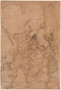 Alexander and Thaïs Setting Fire to Persepolis by Lodovico Carracci