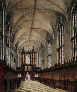 Interior of New College chapel after later 18th century alterations, c.1870 by Loraine Salome Estridge