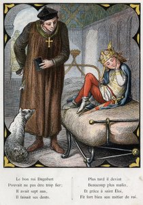 Illustration by Lorenz Frolich for the popular song “The Good King Dagobert”. Edition J. Hetzel. Around 1880. (Toothache)
