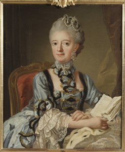 Portrait of Louisa Ulrika of Prussia, Queen of Sweden by Lorens the Younger Pasch