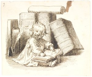 Lili Reading by Lorenz Frølich