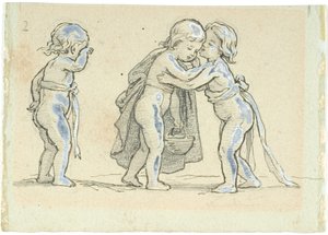 Vignette with Children Saying Goodbye