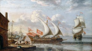 A Galley of Malta, c. 1680 by Lorenzo Castro