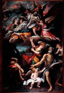 St Jerome Looking at the Holy Trinity by Lorenzo Franchi